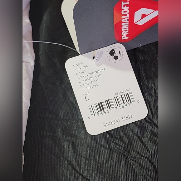 Free People In A Bubble Puffer Vest in Painted White Size Large NEW - Picture 11 of 12